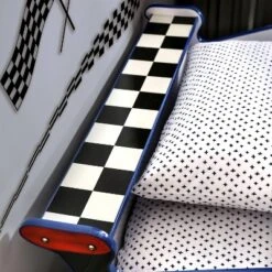 Twin Quessa Police Car Bed With Led Headlight Chair Black/White - HOMES: Inside + Out -Children Products Store GUEST ac076fe6 b74e 45f0 a899 e5218b4b9659