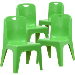 Emma And Oliver 4 Pack Plastic Stack School Chair With Carrying Handle And 11" Seat Height -Children Products Store GUEST ad5c3b8e b691 455c a62f 963c47df0b5f