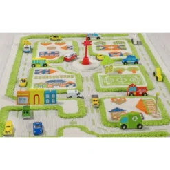 31.5"x44.5" Traffic Green 3D Play Rug - IVI -Children Products Store GUEST adf25e1d 9691 4f2e 82cc 78dfe6dcb47e