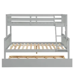 Twin Over Full Bunk Bed With Trundle Bed, Ladder And Safety Rails-ModernLuxe -Children Products Store GUEST b0d82388 6ec8 4850 88bc 6d80ac6141f3