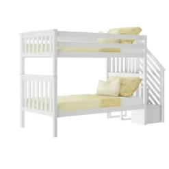 Max & Lily Twin Over Twin Staircase Bunk Bed -Children Products Store GUEST b6ed9235 3606 45df a9d3 8b67c53cf35f