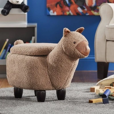Anders Llama Storage Ottoman Brown - Inspire Q 3 Anders Llama Storage Ottoman Brown - Inspire Q