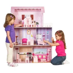 Teamson Kids Fancy Mansion Doll House With 13pcs Furniture -Children Products Store GUEST b7d13b39 cf43 46d4 9438 26f0711189a4