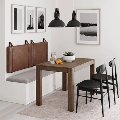 Harlow Headboard Sand Gray Fabric Vintage Brown - Nathan James 7 Harlow Headboard Sand Gray Fabric Vintage Brown - Nathan James - Image 5