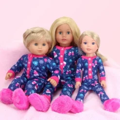 Sophia’s One Piece Winter Pajamas And Slippers For 14.5" Dolls, Blue/Hot Pink -Children Products Store GUEST b8f38b04 cd96 422e 9343 b15c0c694350