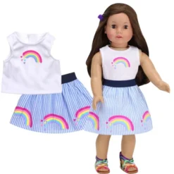 Sophia’s Rainbow Shirt And Striped Skirt For 18" Dolls, Multicolor 7 Sophia’s Rainbow Shirt And Striped Skirt For 18" Dolls, Multicolor -Children Products Store GUEST b9287ed9 b621 48fa 8aeb fcc63e29d946