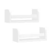2pk Kids' 10" Floating Wall Mount Bookshelf Set White - RiverRidge Home
