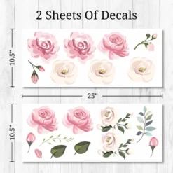 Pastel Floral Wall Decor - Decalcomania -Children Products Store GUEST ba2bae87 a20d 4892 8b8c aa5370981ffc