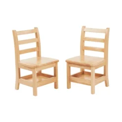 ECR4Kids Three Rung Ladderback Chairs With Storage, 2-Pack - Natural -Children Products Store GUEST bab24b9a 16ca 4f16 b7e0 0e30320dba33