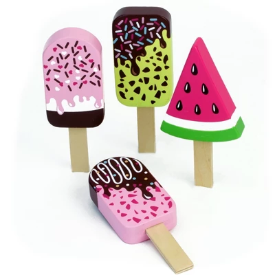Sophia’s Assorted Wooden Ice Cream Popsicle Bars, Multicolor 3 Sophia’s Assorted Wooden Ice Cream Popsicle Bars, Multicolor