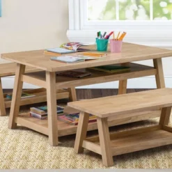 ECR4Kids Sit N' Stash Rectangular Table, Classroom Storage, Natural -Children Products Store GUEST bf107c80 0a2e 46bd a966 bd3513ca9dee