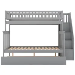 Twin Over Full Bunk Bed With Trundle Bed And Staircase-ModernLuxe -Children Products Store GUEST c0833d7e fb74 40b4 8ec3 46795118a439