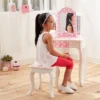 Polka Dot Fashion Prints Vanity Table & Stool Set Pink - Teamson Kids -Children Products Store GUEST c085ed1a 3ced 49ef 9514 3aad9d289255
