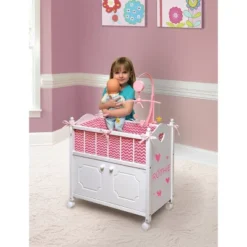 Badger Basket Cabinet Doll Crib With Chevron Bedding And Free Personalization Kit - White/Pink 9 Badger Basket Cabinet Doll Crib With Chevron Bedding And Free Personalization Kit - White/Pink -Children Products Store GUEST c1e4be35 0f2a 4c68 b06e 9ca334d3a55b