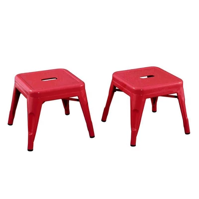 Harper & Hudson Set Of 2 Kids' Metal Stools - ACEssentials 12 Harper & Hudson Set Of 2 Kids' Metal Stools - ACEssentials - Image 10