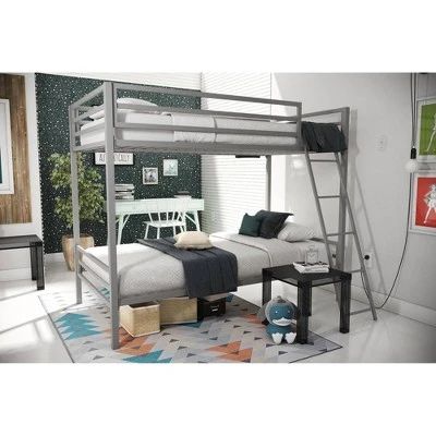 Twin Over Twin Maxwell Metal Bunk Bed Gray - Novogratz 5 Twin Over Twin Maxwell Metal Bunk Bed Gray - Novogratz - Image 3