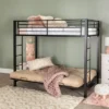 Twin Over Futon Analise Metal Bunk Bed Black - Saracina Home -Children Products Store GUEST ce53ae88 2cfa 4b85 ac98 cdf52cde3596