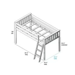Max & Lily Twin Low Loft Bed -Children Products Store GUEST ce729d07 24f4 428c b97f 4b7932b3bcad