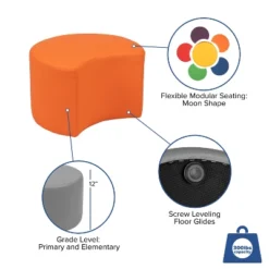Flash Furniture Soft Seating Flexible Moon For Classrooms And Daycares - 12" Seat Height -Children Products Store GUEST d371b797 23ad 438b 923e 0f5b37259acb