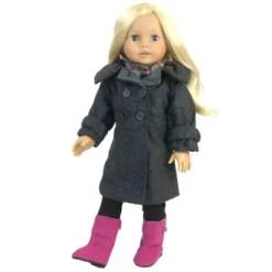 Sophia's - 18" Doll - Wool Coat, Hat, Plaid Scarf & Pink Boots - Gray -Children Products Store GUEST d4e927ab 55fd 4fa3 8280 016cb5ff5191
