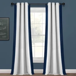 40"x84" Kids' Block Border 100% Lined Grommet Blackout Single Window Curtain Panel - Lush Décor -Children Products Store GUEST d5a8b37d 52f7 4b4c ae8f b08a1b3e12ff