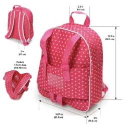 Badger Basket 18" Doll Travel Backpack - Star Pattern -Children Products Store GUEST d6365635 83f3 44e5 9e80 4d0fc1b12750