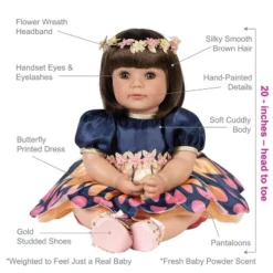 Adora Realistic Baby Doll Flutterbye Baby Toddler Doll - 20 Inch, Soft CuddleMe Vinyl, Brown Hair, Brown Eyes -Children Products Store GUEST d7d9794e 9f87 423d 84dd d67229e29bfe