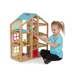 Melissa & Doug Hi-Rise Wooden Dollhouse With Furniture, Garage And Working Elevator -Children Products Store GUEST d8dcc1a6 3173 4040 a1e2 ec7b93e69389