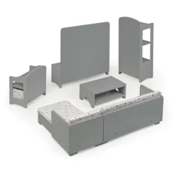 Media Room Furniture Set For 18" Dolls - Gray/White -Children Products Store GUEST da058b17 0001 4b6c a033 3edabbe9ec7a
