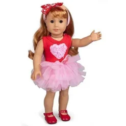 Dress Along Dolly Pink Heart Outfit For American Girl Doll -Children Products Store GUEST dadc1f8f 5065 453a ac3b 1ac99f8fa323