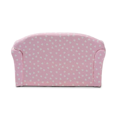 Erica Heart Upholstered Kids' 2 Seater Sofa Pink - Baxton Studio 5 Erica Heart Upholstered Kids' 2 Seater Sofa Pink - Baxton Studio - Image 3