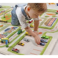 31.5"x44.5" Traffic Green 3D Play Rug - IVI -Children Products Store GUEST df392110 b1a7 4428 88ac 397035750143