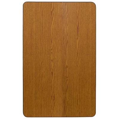 Flash Furniture 30''W X 48''L Rectangular Thermal Laminate Activity Table - Height Adjustable Short Legs 3 Flash Furniture 30''W X 48''L Rectangular Thermal Laminate Activity Table - Height Adjustable Short Legs