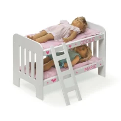 Badger Basket Doll Bunk Bed With Bedding, Ladder, And Free Personalization Kit - White/Pink/Gingham -Children Products Store GUEST e02d04b8 6b6c 4a99 8030 9713cd9e9996
