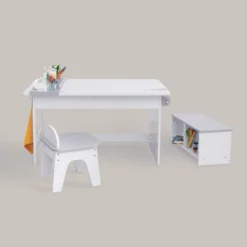 Fantasy Fields - Little Artist Monet Play Art Table Kids Furniture - White/Gray -Children Products Store GUEST e146830a 05b9 4d40 b1cf 1147992d1d9e
