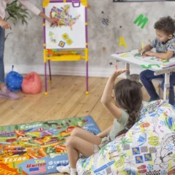 KC CUBS Boy & Girl Kids USA United States Map Educational Learning & Fun Game Play Area Non Slip Nursery Bedroom Classroom Rug Carpet -Children Products Store GUEST e1475330 558b 4613 a7fd 1fbc0dcfc536