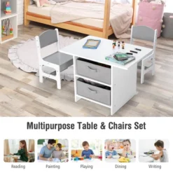 Babyjoy Kids Art Play Wood Table And 2 Chairs Set W/ Storage Baskets Puzzle 17 Babyjoy Kids Art Play Wood Table And 2 Chairs Set W/ Storage Baskets Puzzle -Children Products Store GUEST e294d76e 98d7 4060 bee2 2e023575e52f