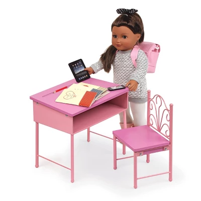 Badger Basket Back-to-School Doll Desk And Chair With Accessories 6 Badger Basket Back-to-School Doll Desk And Chair With Accessories - Image 4