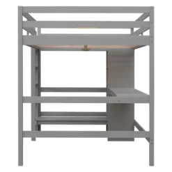 Full Size Loft Bed With Multifunction Shelves And Under-Bed Desk - ModernLuxe -Children Products Store GUEST e38820f7 5bbd 414e 8892 29e170ba5515