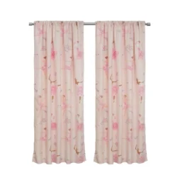 48"x63" Dancing Ballerina Window Panel Pair Curtains Pink - Kidz Mix -Children Products Store GUEST e75bff2a de03 4319 811b dd219af60b30