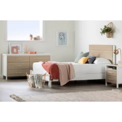 Munich 2 Drawer Nightstand - White/Soft Elm - South Shore -Children Products Store GUEST e76e5db2 c47b 41cd afa4 4174a929a998