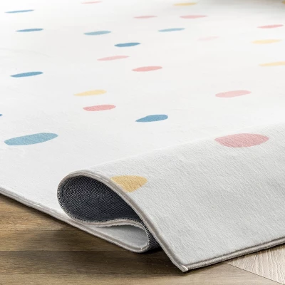 NuLOOM Calla Kids Polka Dot Nursery Or Playroom Area Rug 5 NuLOOM Calla Kids Polka Dot Nursery Or Playroom Area Rug - Image 3
