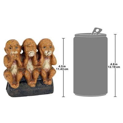 Design Toscano Speak No, See No, Hear No Evil Monkeys Still Action Die-Cast Iron Coin Bank 6 Design Toscano Speak No, See No, Hear No Evil Monkeys Still Action Die-Cast Iron Coin Bank - Image 4