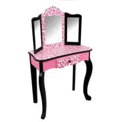 Fashion Leopard Prints Gisele Play Wooden Vanity Set Pink / Black - Teamson Kids 13 Fashion Leopard Prints Gisele Play Wooden Vanity Set Pink / Black - Teamson Kids -Children Products Store GUEST ed6443c6 0ae7 4f64 8d93 4da37504f1aa