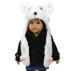 Sophia’s Polar Bear Faux Fur Hat For 18” Dolls, White
