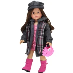 Sophia's - 18" Doll - Wool Coat, Hat, Plaid Scarf & Pink Boots - Gray -Children Products Store GUEST f09478eb c86d 4755 bb98 2714f1a69dc4