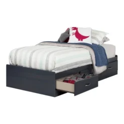 Twin Ulysses Mates Bed With 3 Drawers Blueberry - South Shore -Children Products Store GUEST f1f29c29 a6f9 49d8 bfca 2a94b3f9475e