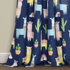 52"x84" Make A Wish Southwest Llama Cactus Window Curtain Panels Set - Lush Décor -Children Products Store GUEST f29e67f3 a97e 459f 906a 04bb19b32070