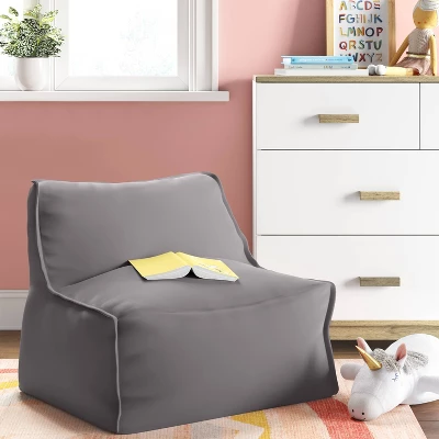 Armless Lounge Kids' Chair Gray - Pillowfort™ 3 Armless Lounge Kids' Chair Gray - Pillowfort™