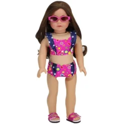 Sophiaâs 18" Doll Swimsuit Set, Hot Pink